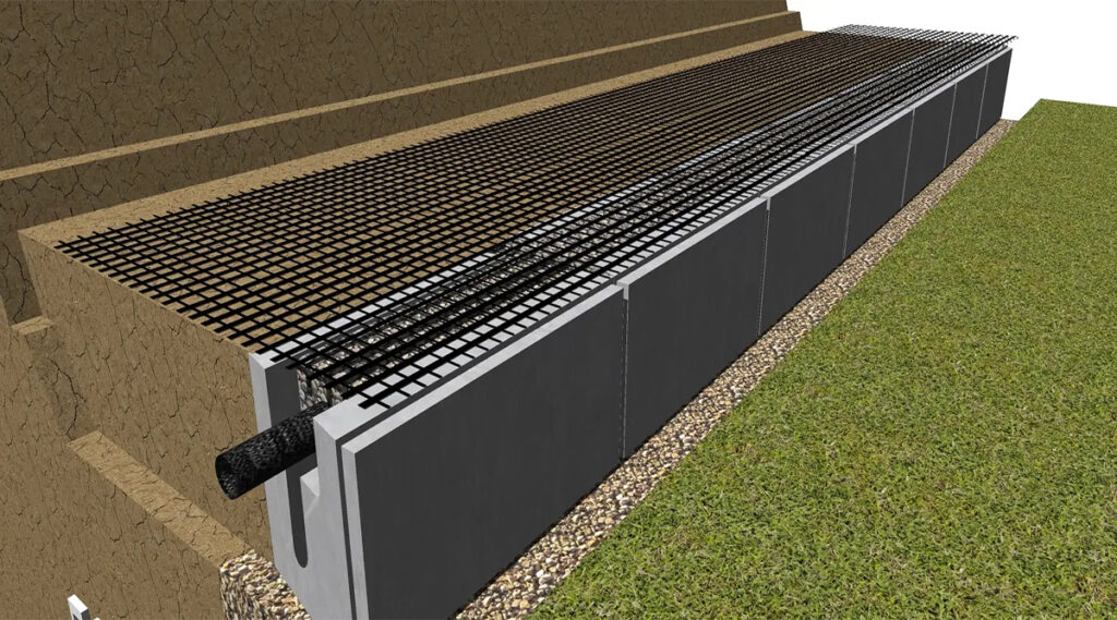 Geogrid retaining wall installation steps and advantages