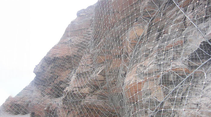 Geosynthetics used in rockfall protection