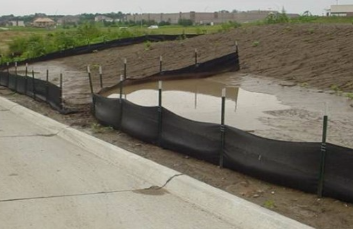 What is a silt fence used for?