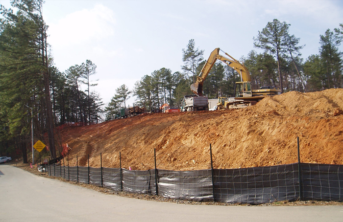 silt fence construction