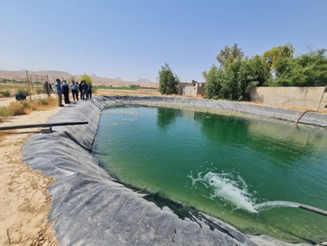 نمای نزدیک از بافت ورق ژئوممبران